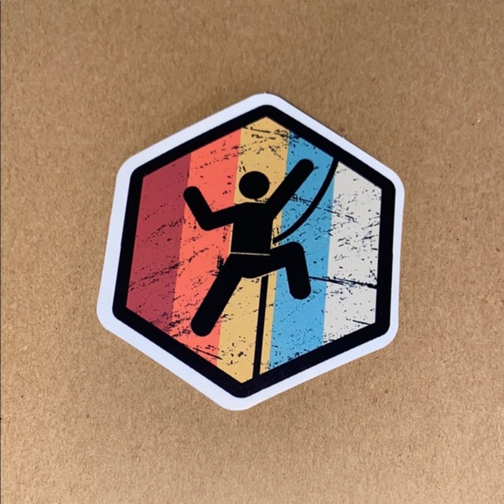 🌈20/$5🌈 Climbing Sticker with Retro Colors